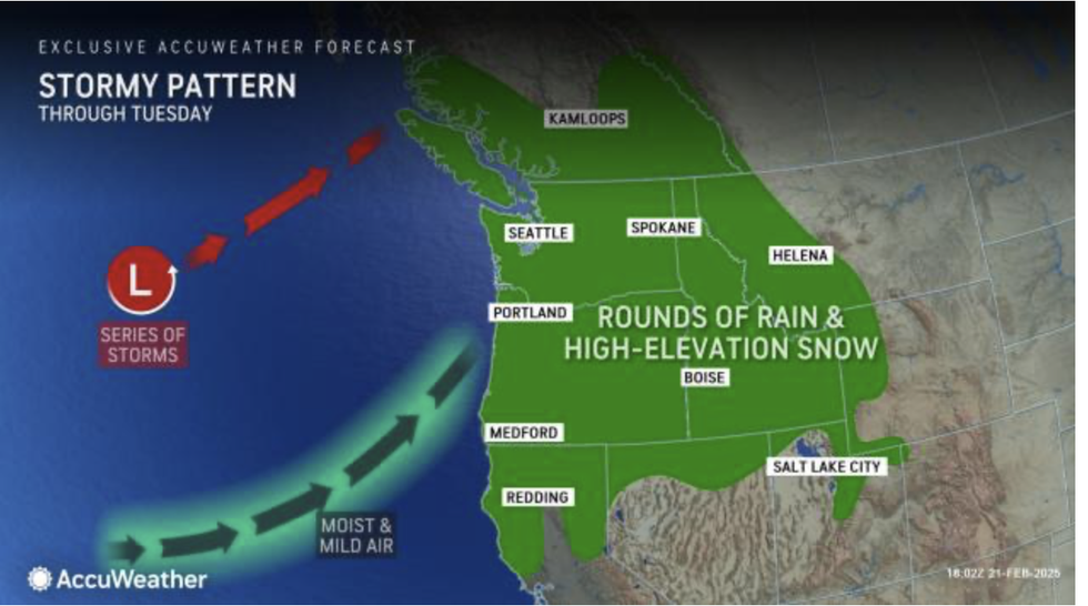 US weather: Warning issued over risk of avalanches and mudslides after storm barrage