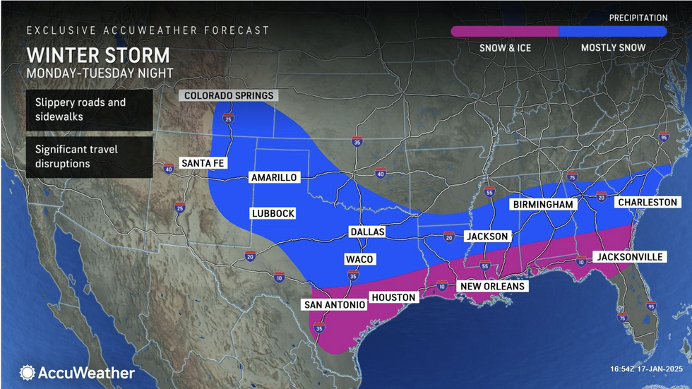 \u200bAccuWeather\u200b map shows windstorm to hit US