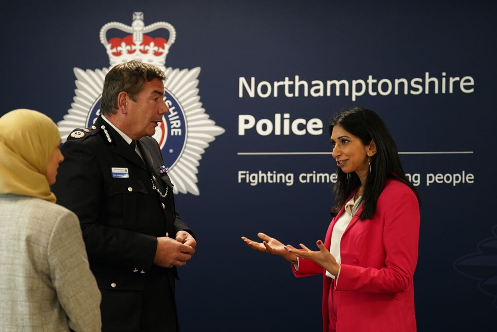 \u200bAdderley with then Home Secretary Suella Braverman