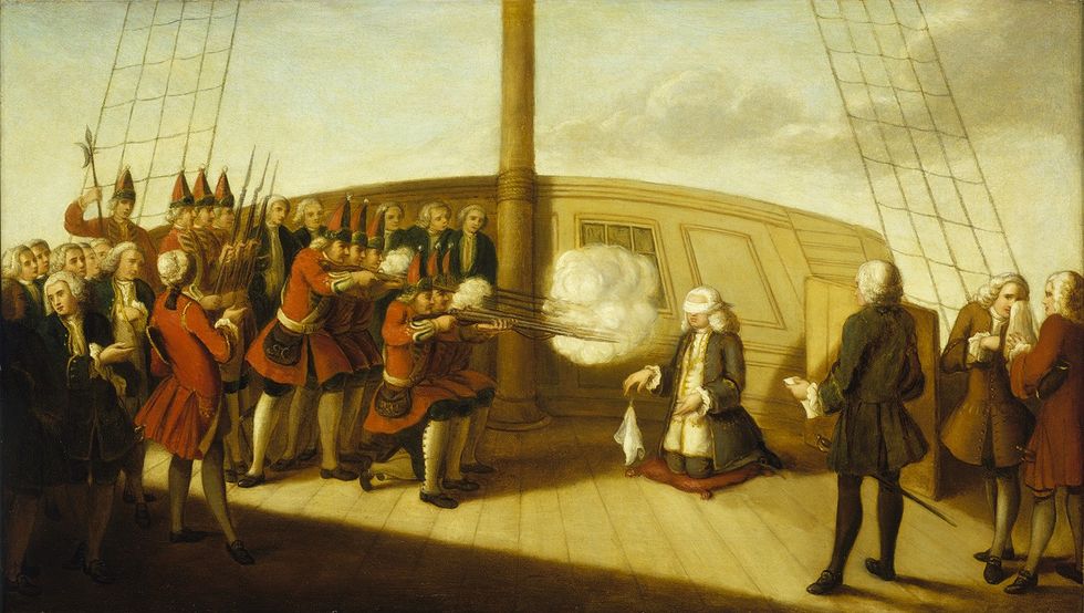 \u200bAdmiral John Byng execution painting