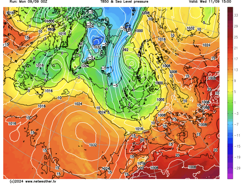 \u200bAir pressure over UK