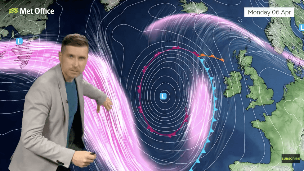 \u200bAlex Burkill describes how the strong jet stream is whipping up storms