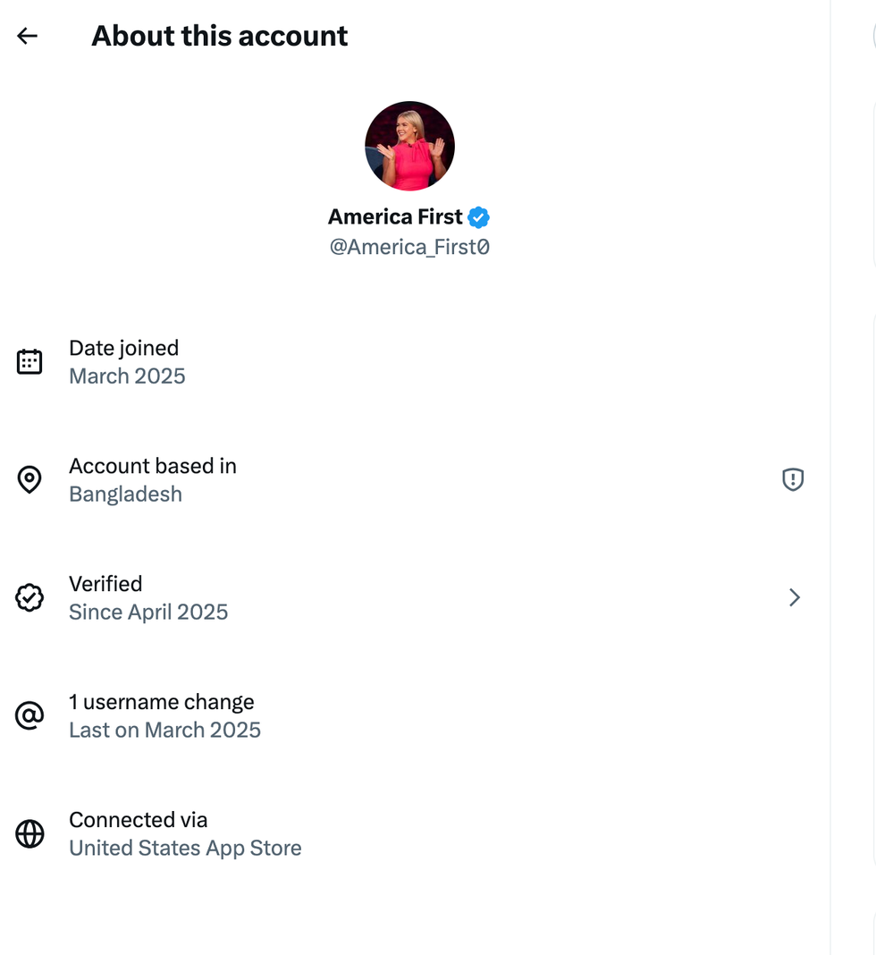 \u200bAmerica First's X account