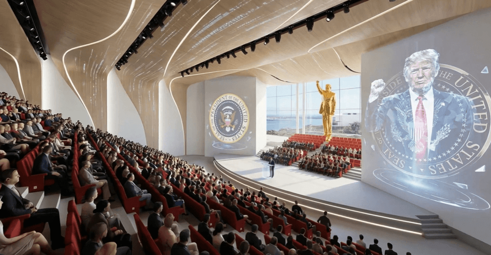 \u200bAn AI rendition of inside the new library