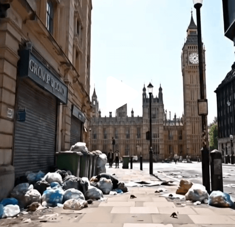 \u200bAn AI video showing London in decline