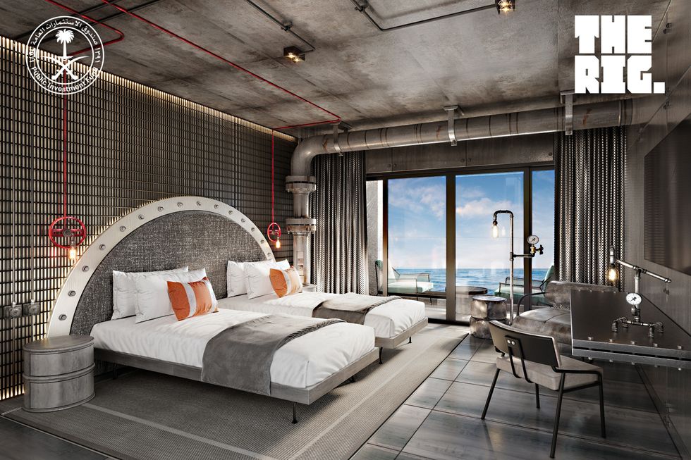 \u200bAn artist's rendition of one of the guest rooms