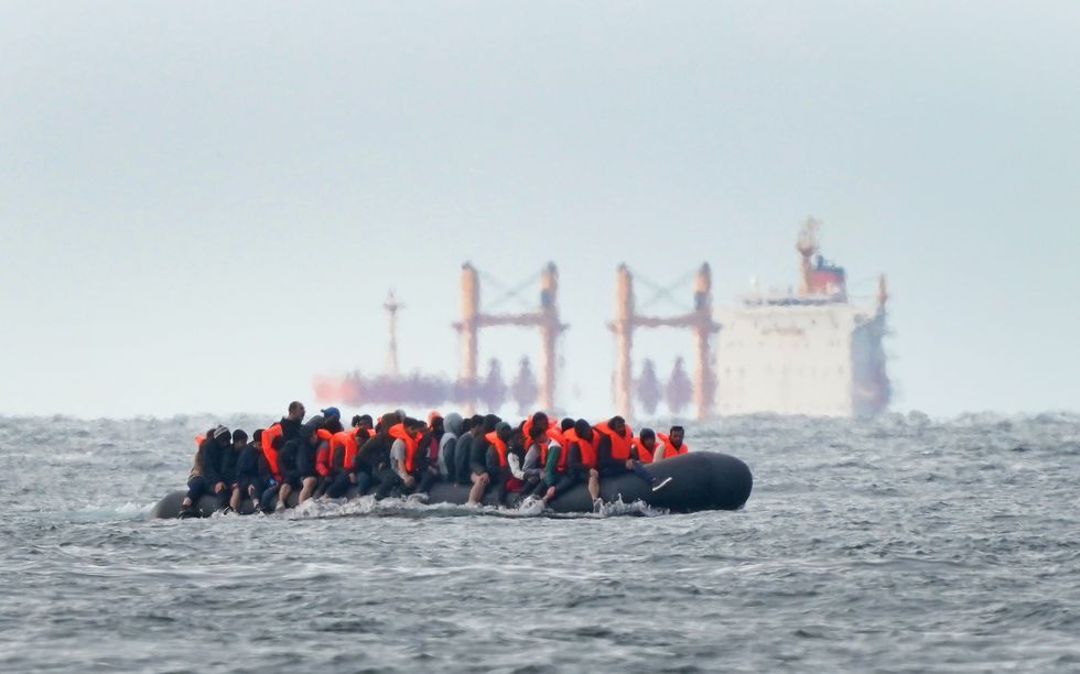 \u200bAn overcrowded migrant vessel (file pic)