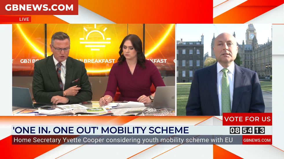 \u200bAndrew Griffith joined Stephen Dixon and Sophie Reaper on GB News