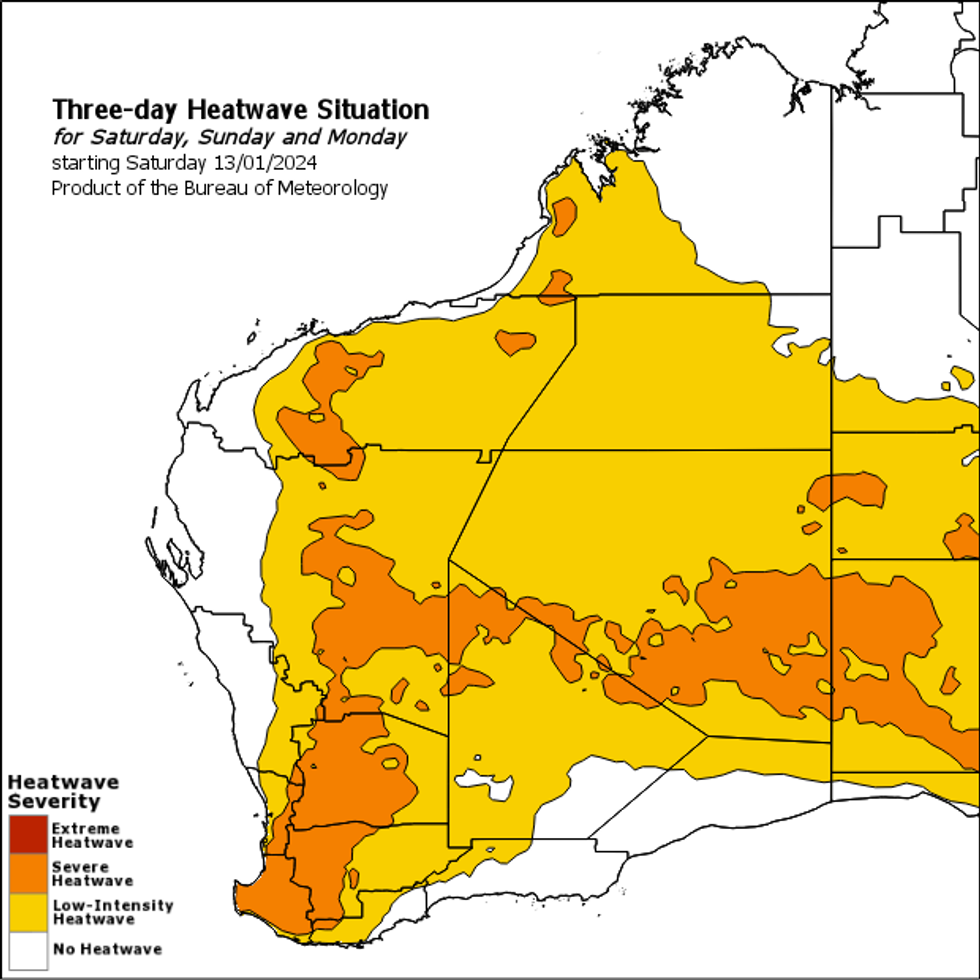 \u200bAustralian Bureau of Meteorology issues heat warning