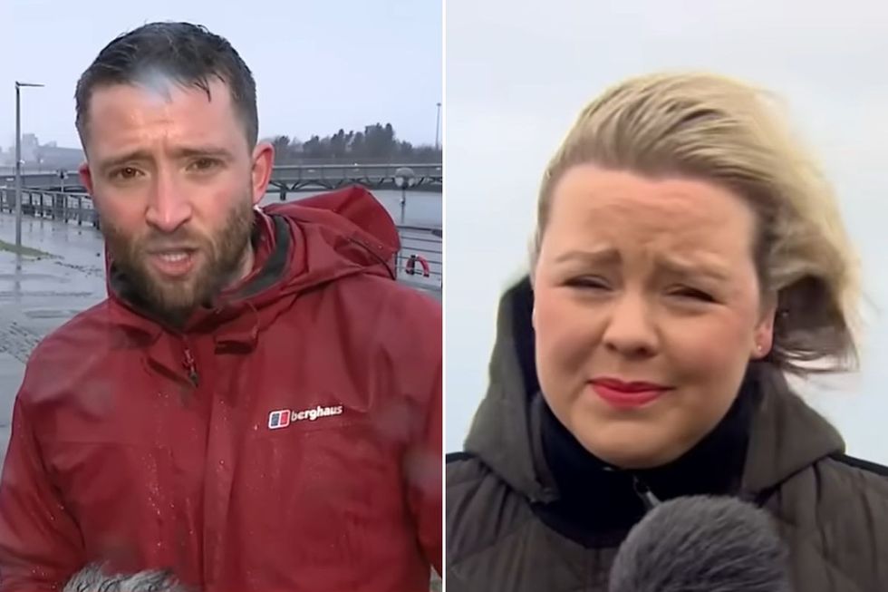 \u200bBBC reporters feeling the brunt of Storm Eowyn