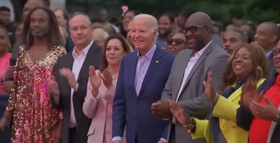 \u200bBiden appeared to freeze while the crowd danced around him