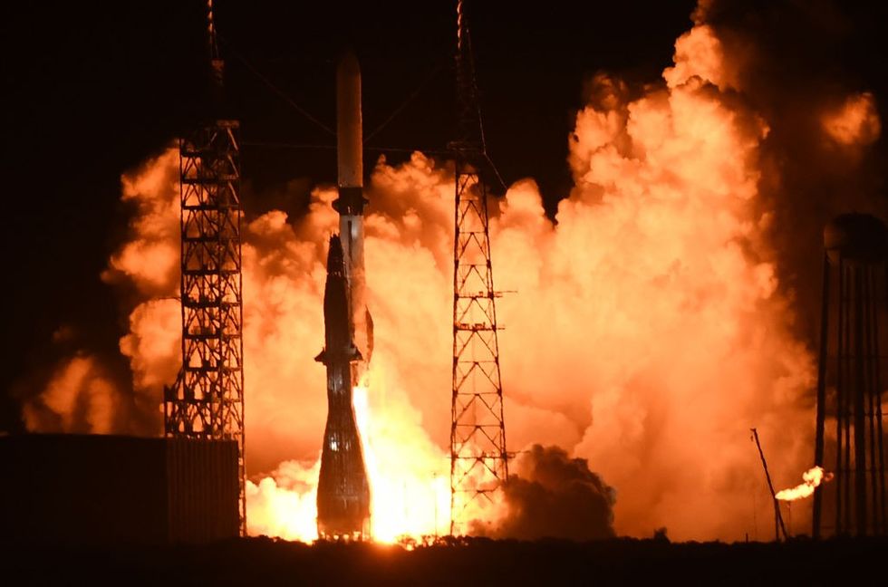 \u200bBlue Origin's New Glenn rocket lifts off from pad 36 at Cape Canaveral Space Force Station
