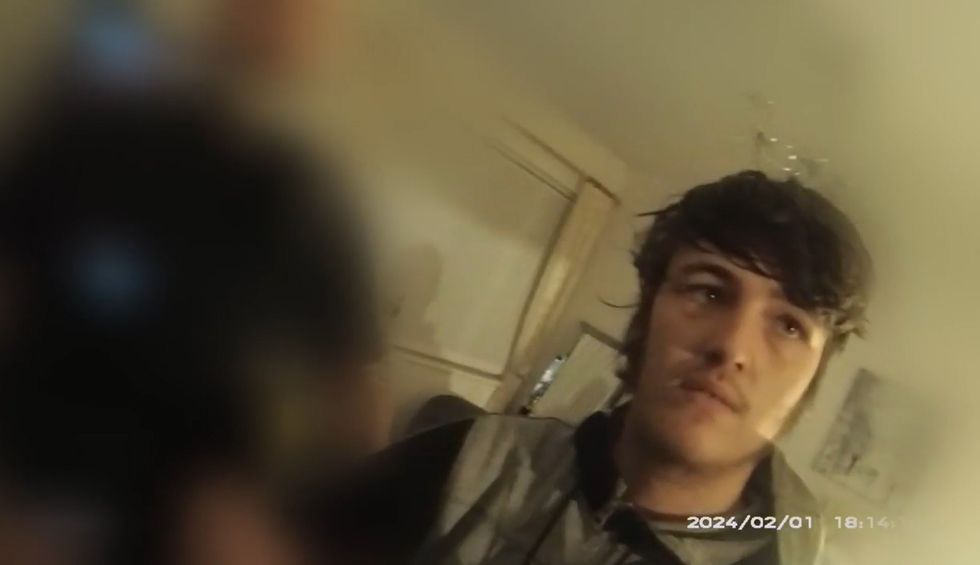 \u200bBody worn footage of the arrest of photo issued by Avon and Somerset Police of Riley Tolliver