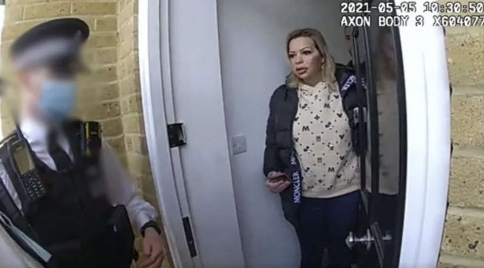 \u200bBodycam footage of the moment Nikolova was arrested