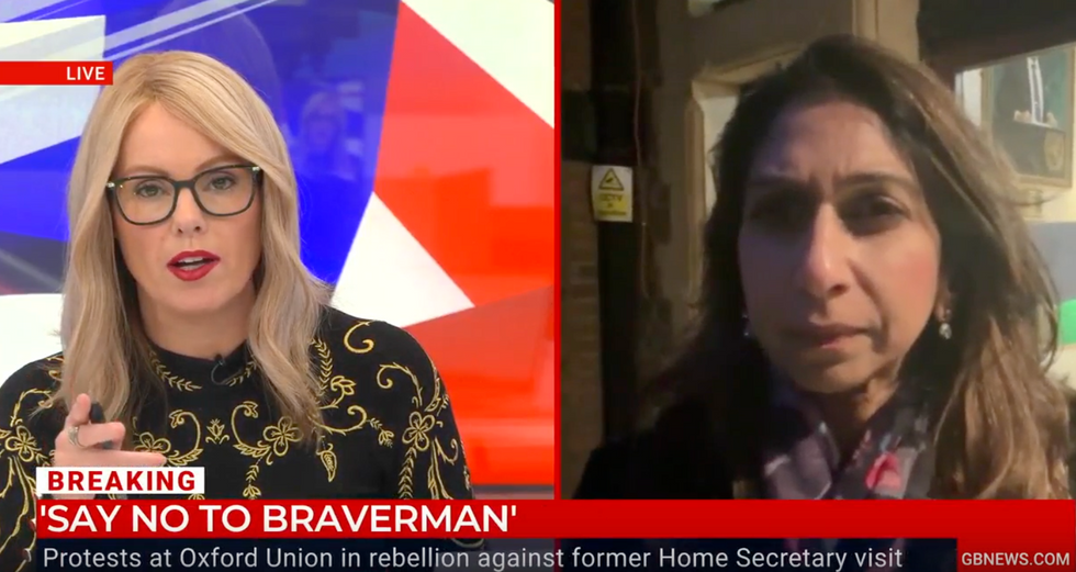 \u200bBraverman joined Michelle Dewberry to discuss the 'Say No To Braverman' demonstration