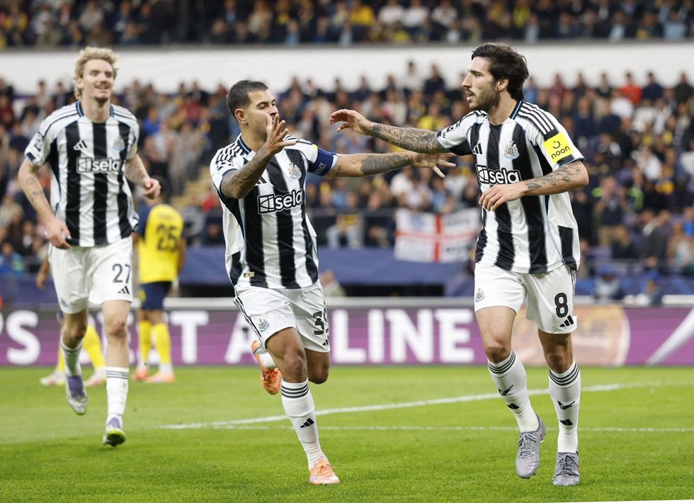 \u200bBruno Guimaraes and Sandro Tonali