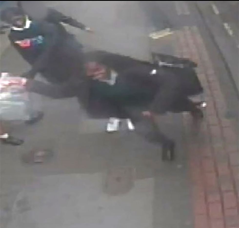 \u200bCCTV footage of the moment of the attack