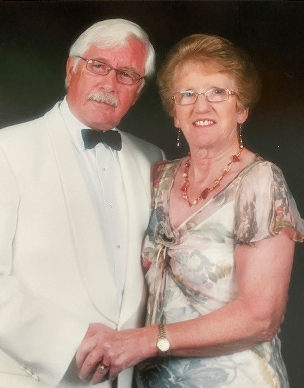 \u200bCelia Ward, pictured with her husband David