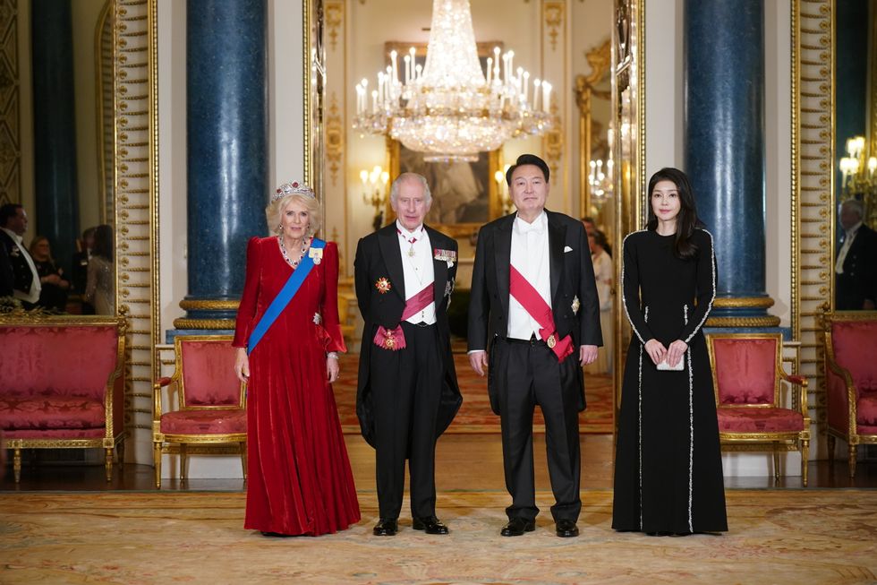 \u200bCharles, Camilla, President of South Korea Yoon Suk Yeol and his wife Kim Keon Hee