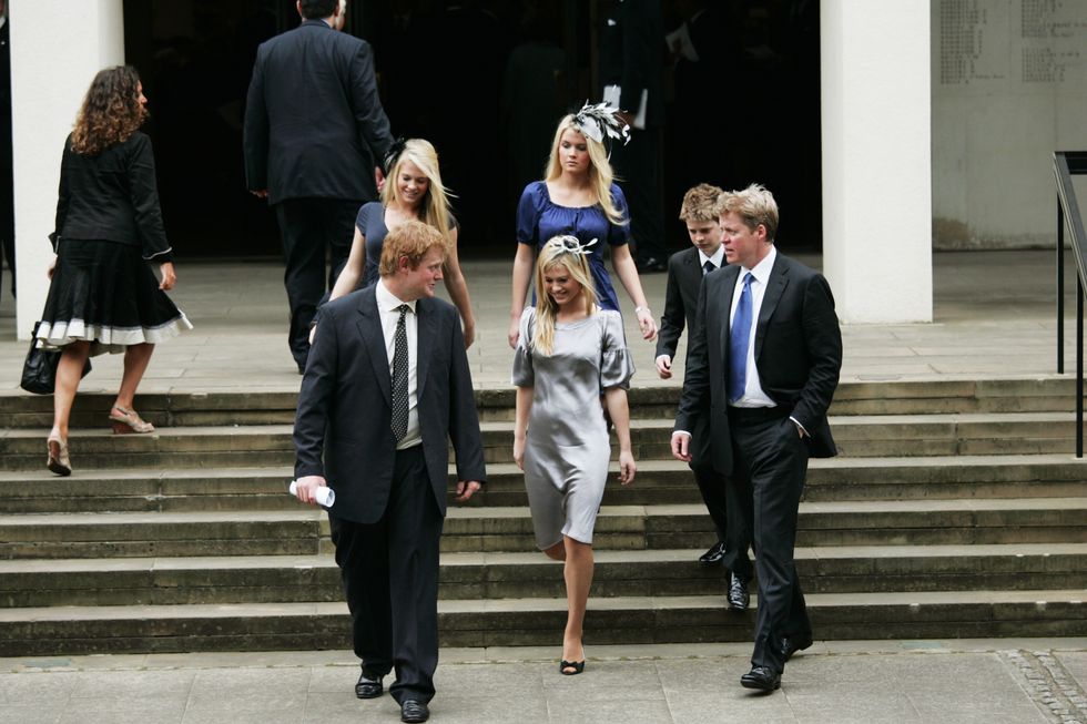 \u200bCharles, Earl Spencer, with Amelia Spencer, Kitty Spencer, and Eliza Spencer