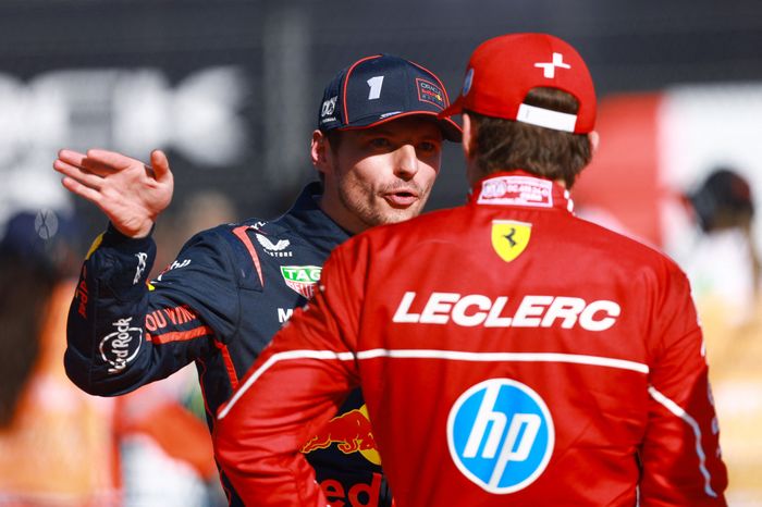 \u200bCharles Leclerc and Max Verstappen
