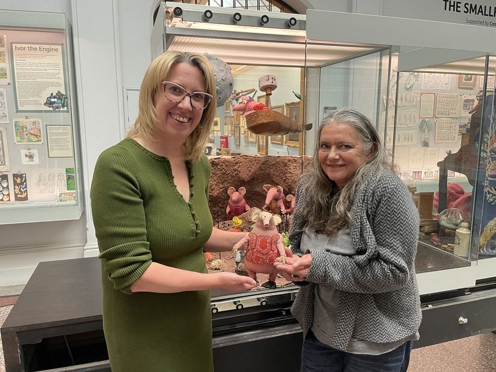 \u200bCharlotte and Emily with Mother Clanger