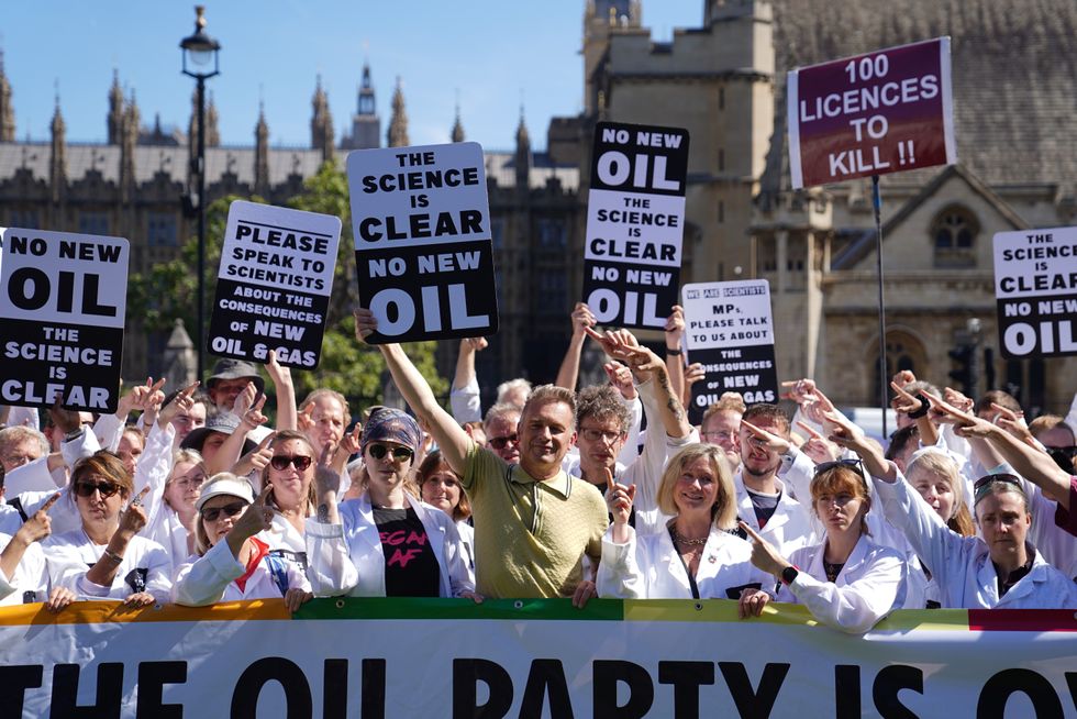 \u200bChris Packham at a protest