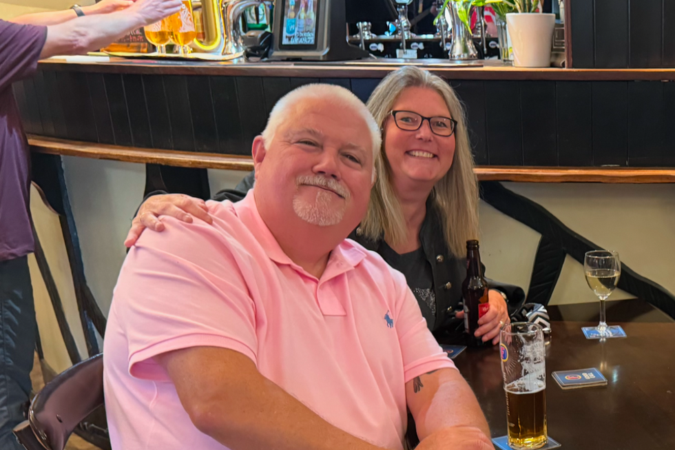 \u200bClaire Lewis with her husband Ged