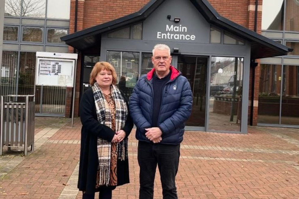 \u200bCllr Dawn Justice with Ashfield MP Lee Anderson