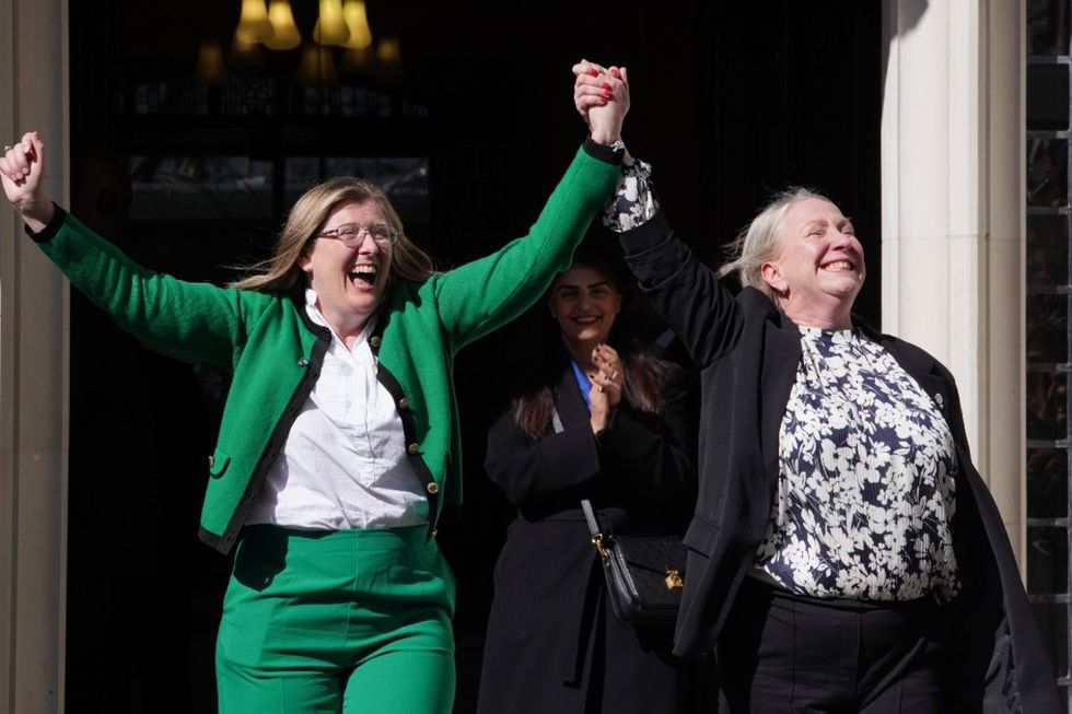 \ U200bco-Director of for Women Scotland Susan Smith (L)