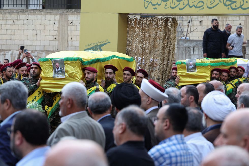 \u200bCoffins of those killed amid the detonation of pagers across Lebanon