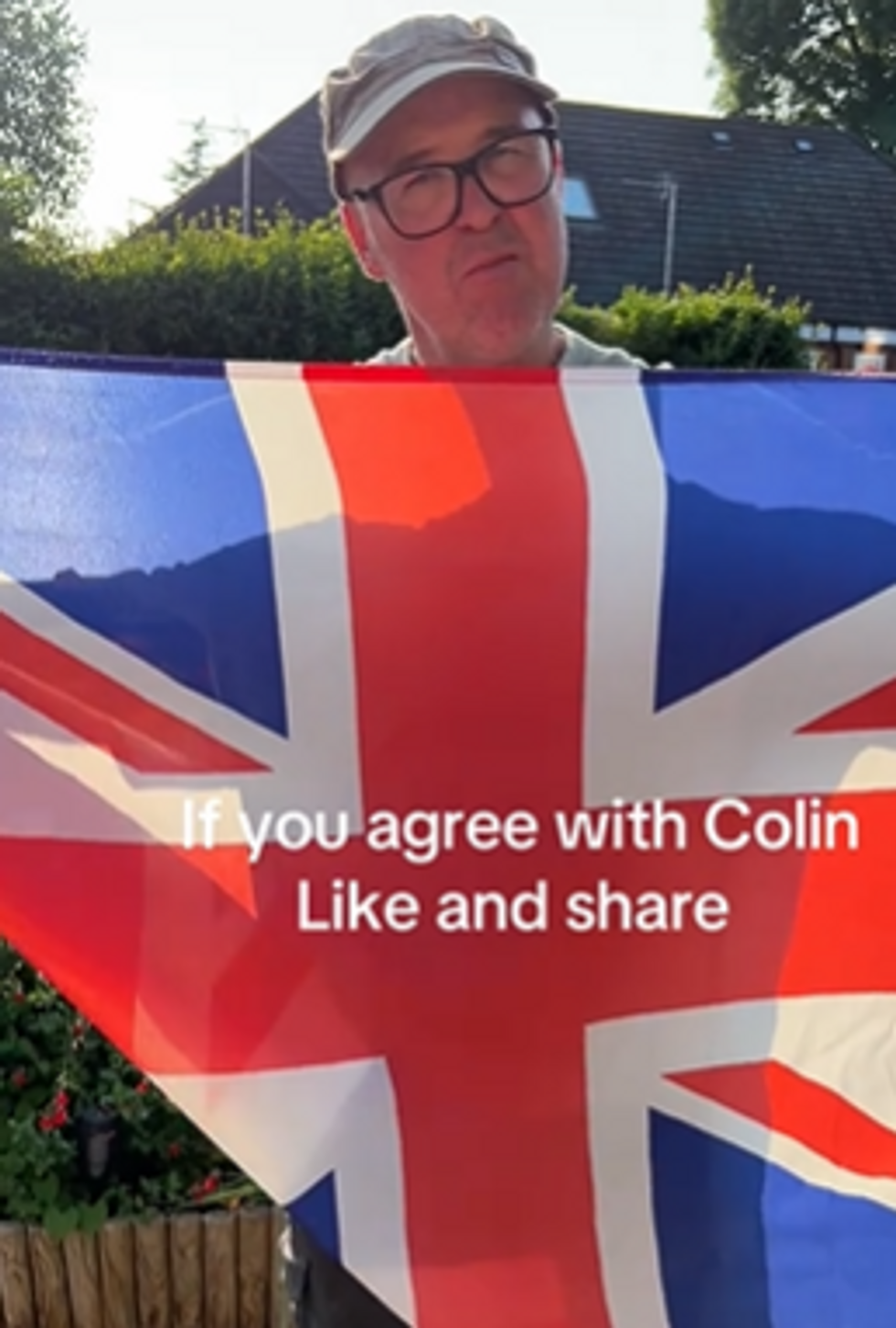 \u200bColin took down his smaller Union Jack and put up a bigger one