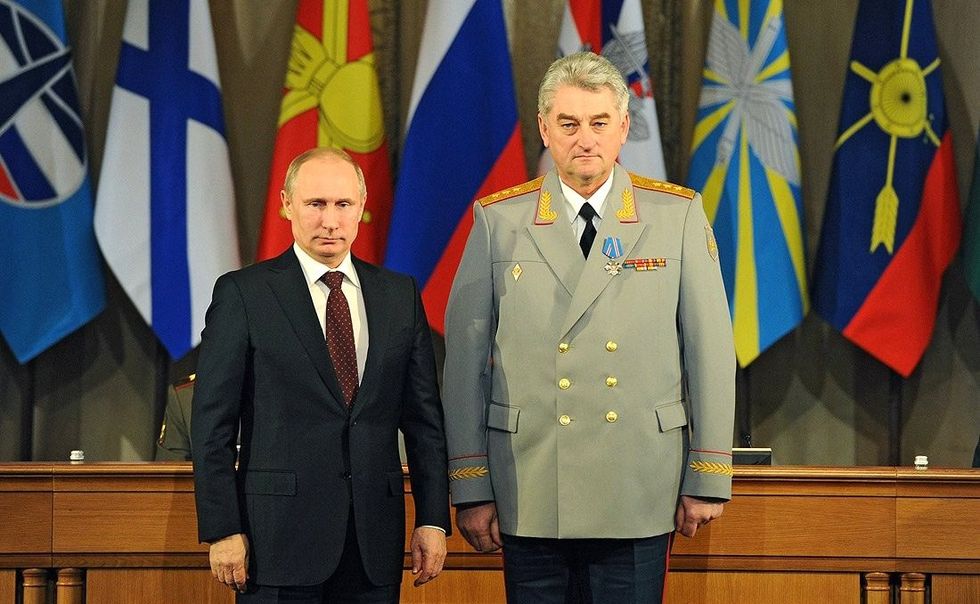 \u200bColonel-General Vladimir Zarudnitsky with Vladimir Putin\u200b