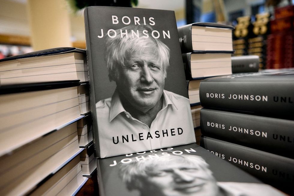 \u200bCopies of "Unleashed" by former British prime minister Boris Johnson