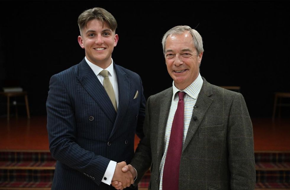\u200bCouncillor Finch with party leader Nigel Farage