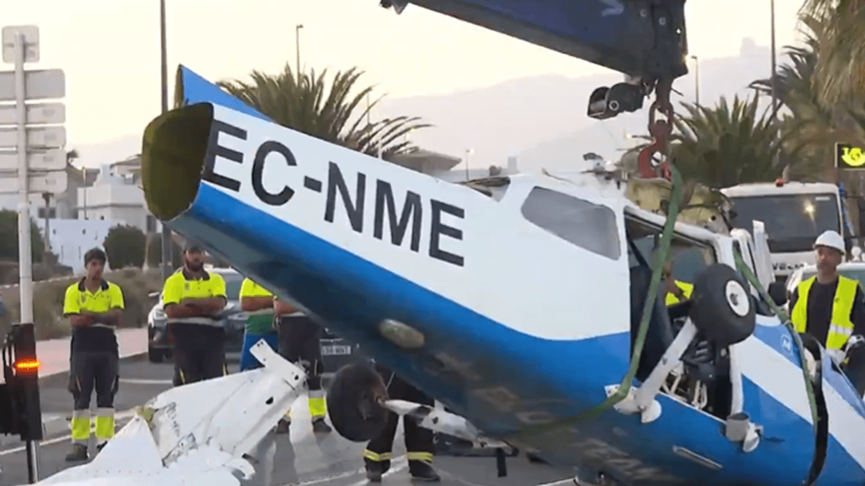 \u200bCrews worked at the scene to remove the aircraft