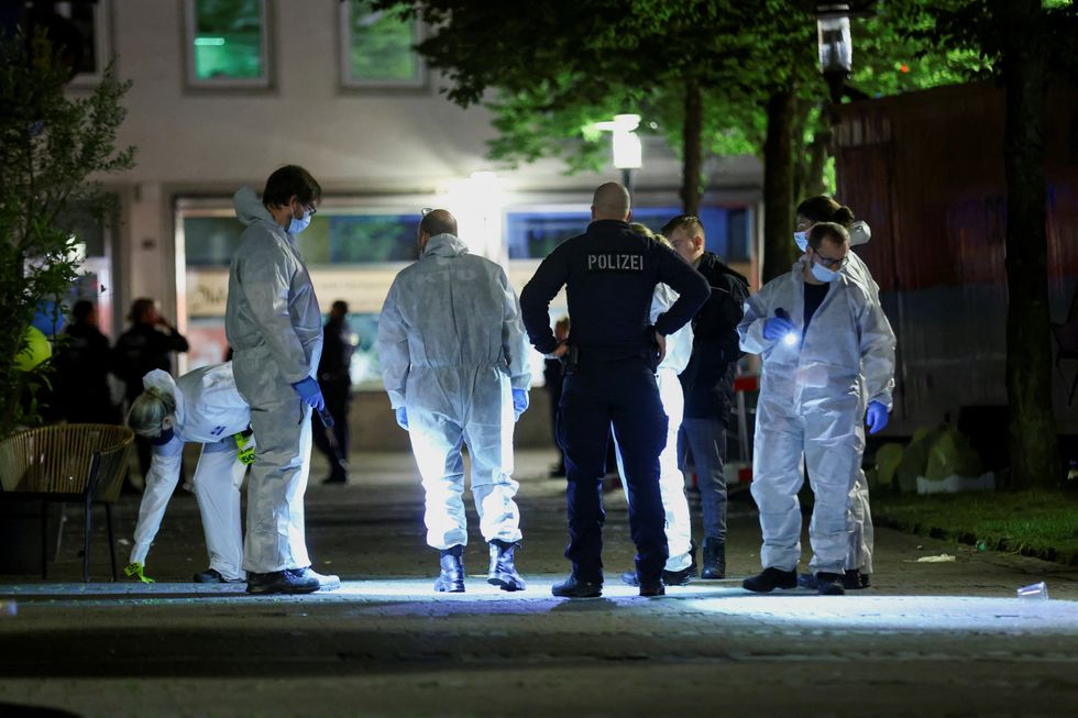 \u200bCrime scene investigators at the scene in Soligen
