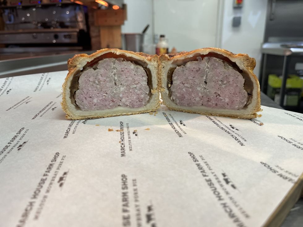 \u200bCross section of a Melton Mowbray pork pie