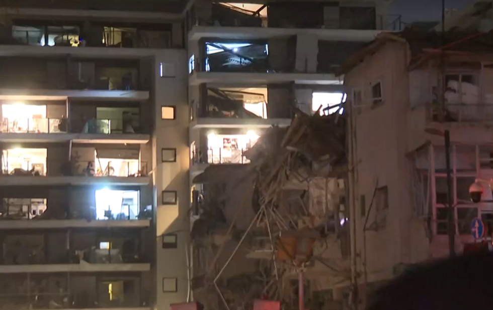 \u200bDamage endured in the Israeli capital Tel Aviv