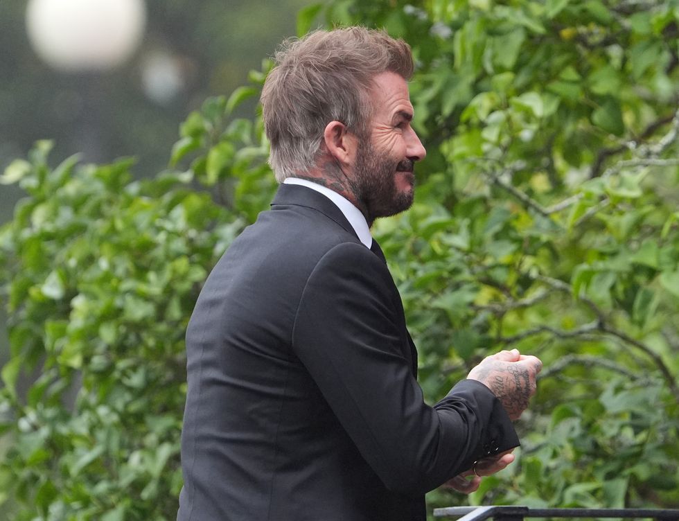 \u200bDavid Beckham at Sven-Goran Eriksson's funeral