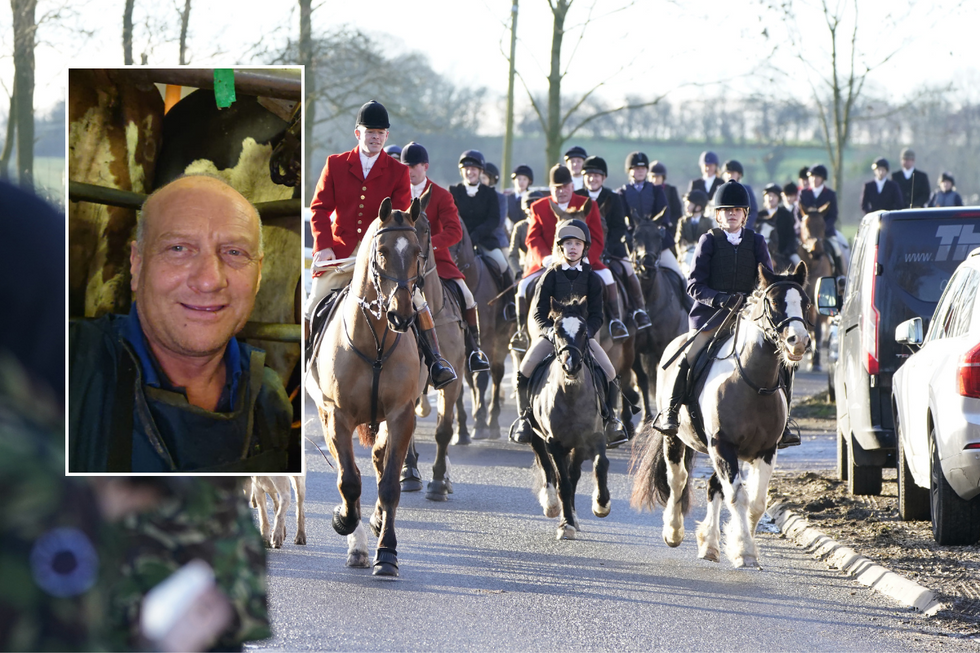 \u200bDavid Brookes hosted the Meynell and South Staffordshire Hunt at Lower Loxley Farm in Staffordshire