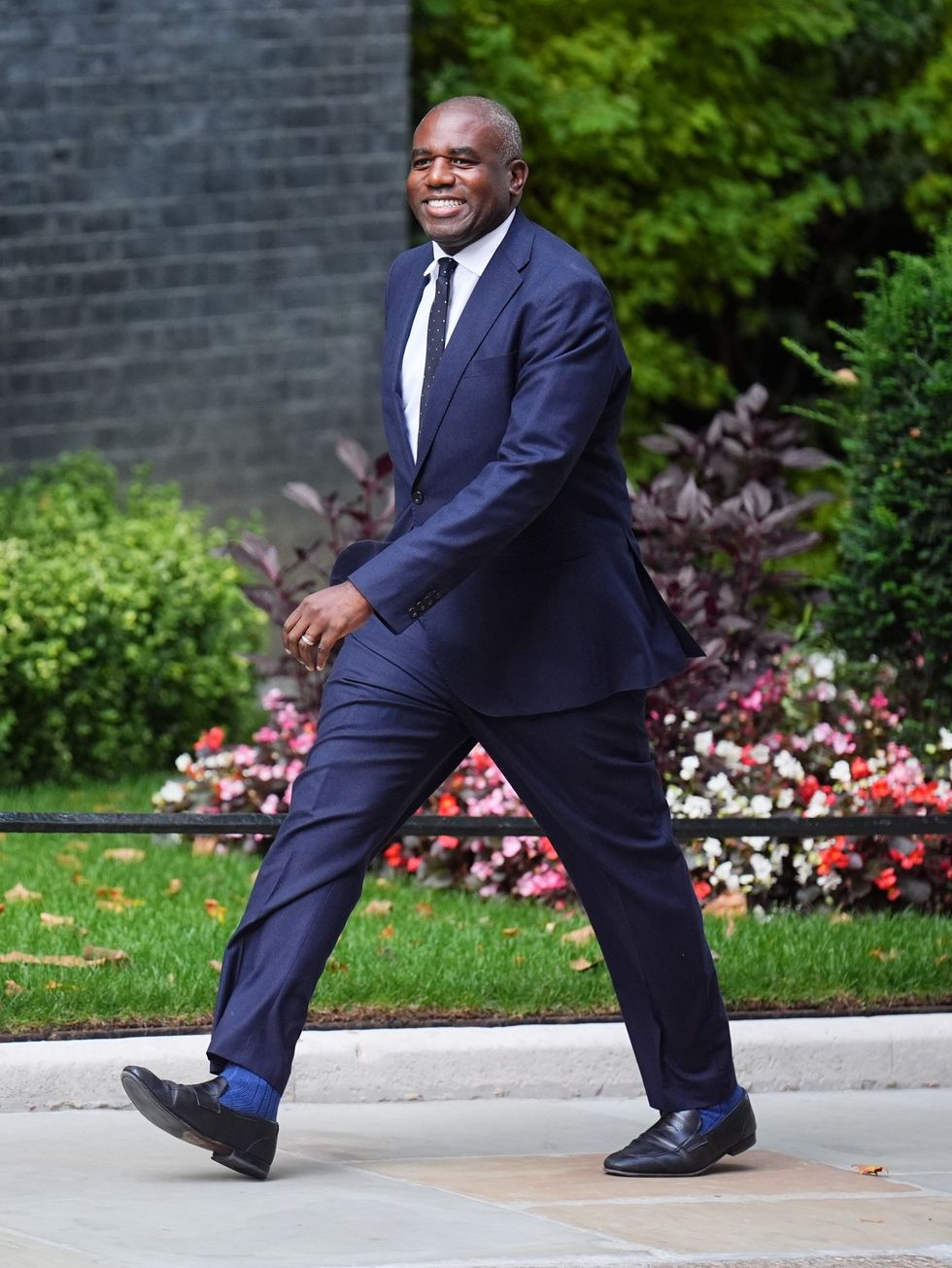 \u200bDavid Lammy walking up to Downing Street