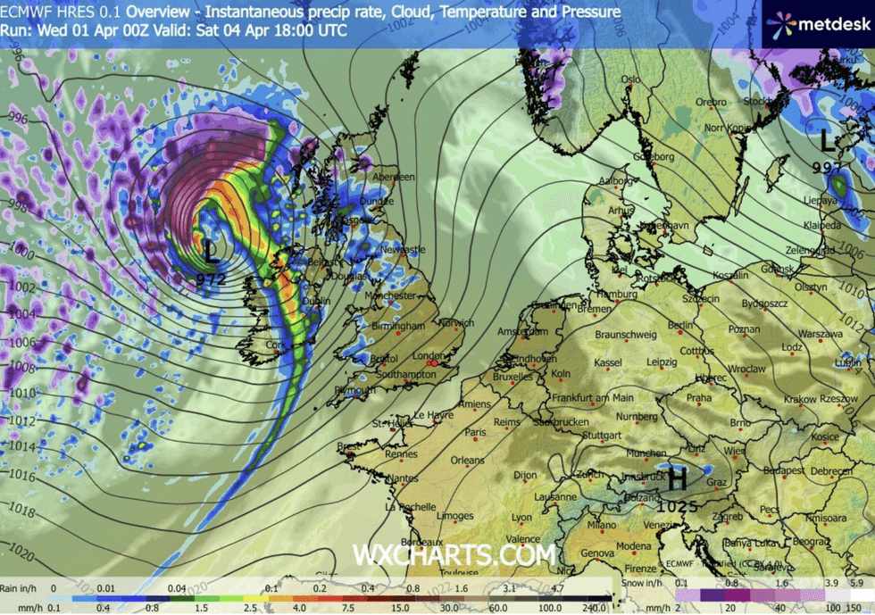 \u200bDeep low comes through on Saturday