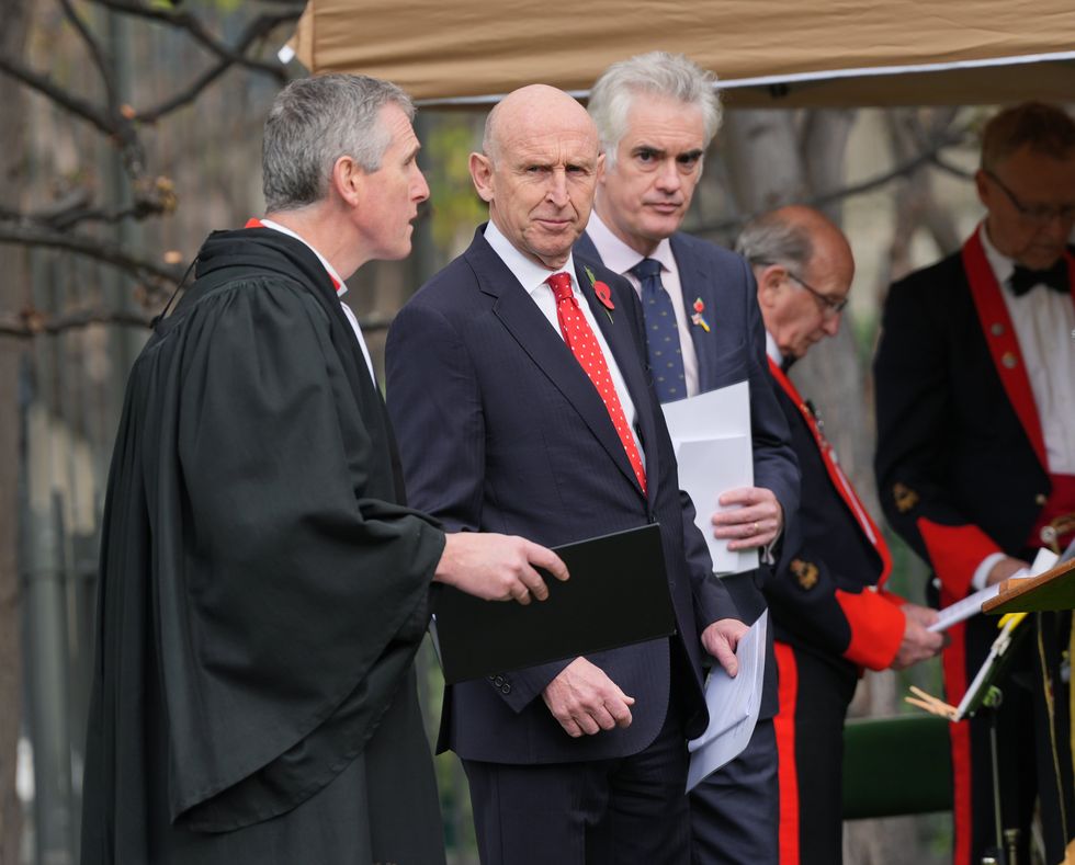 \u200bDefence Secretary John Healey and Shadow Defence Secretary James Cartlidge attended the Remembrance service earlier today