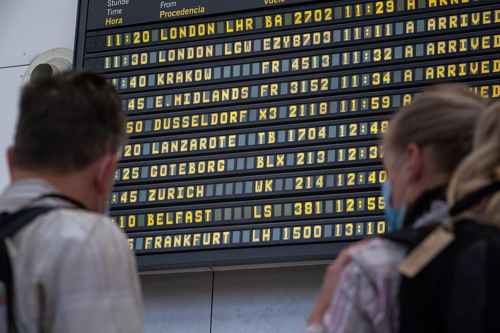 \u200bDeparture boards at Tenerife South
