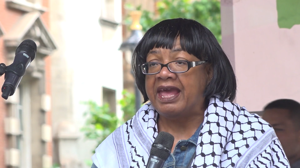 \u200bDiane Abbott speaking at the anti-Austerity rally in London