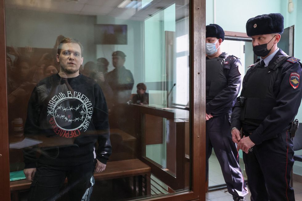 \u200bDmitry Ivanov standing in the dock in court