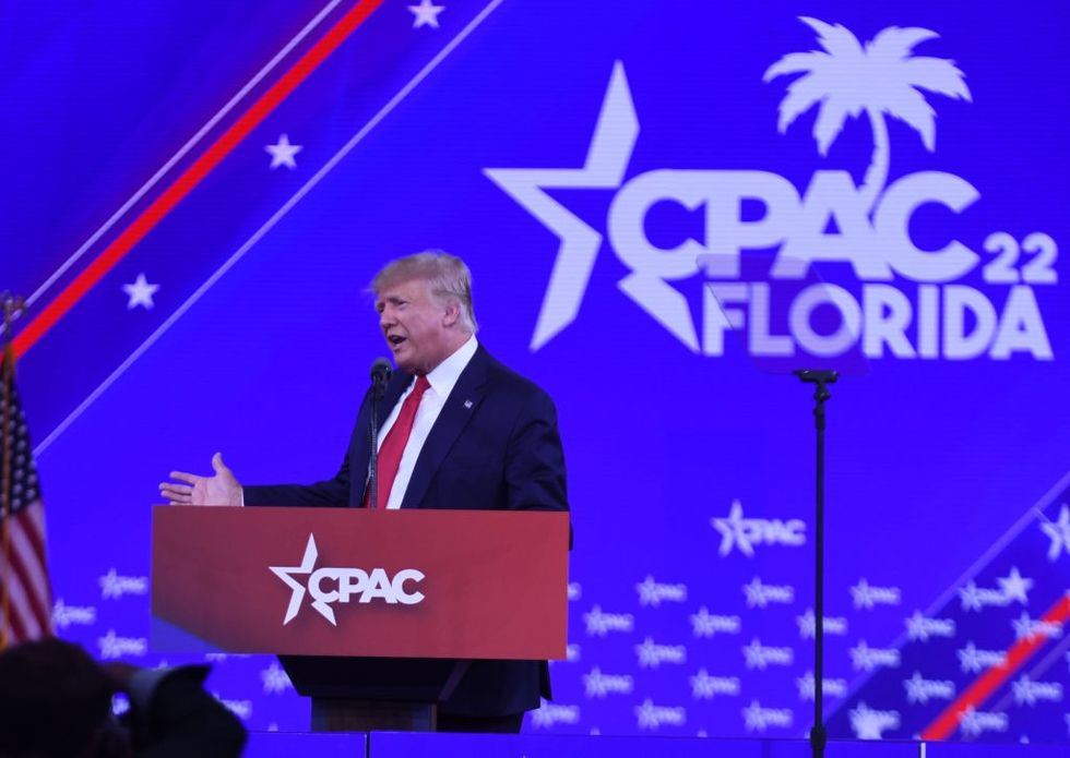\u200bDonald Trump delivers remarks