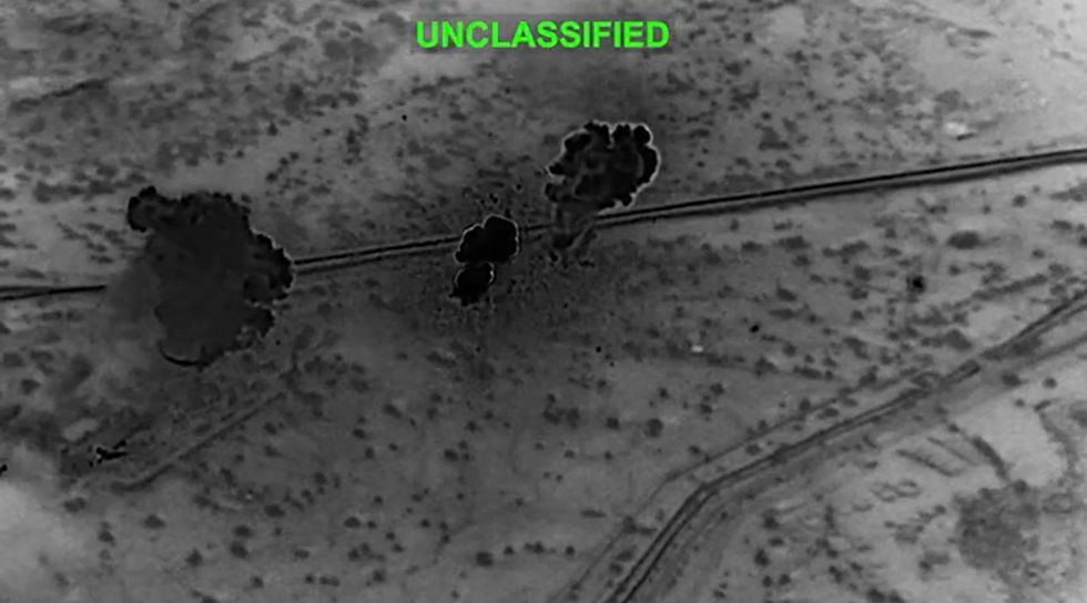 \u200bDonald Trump posted US CENTCOM footage of the strikes