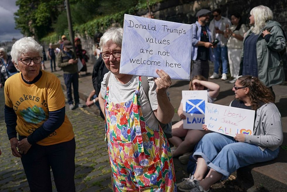 \u200bDonald Trump's UK visits have been met with protests